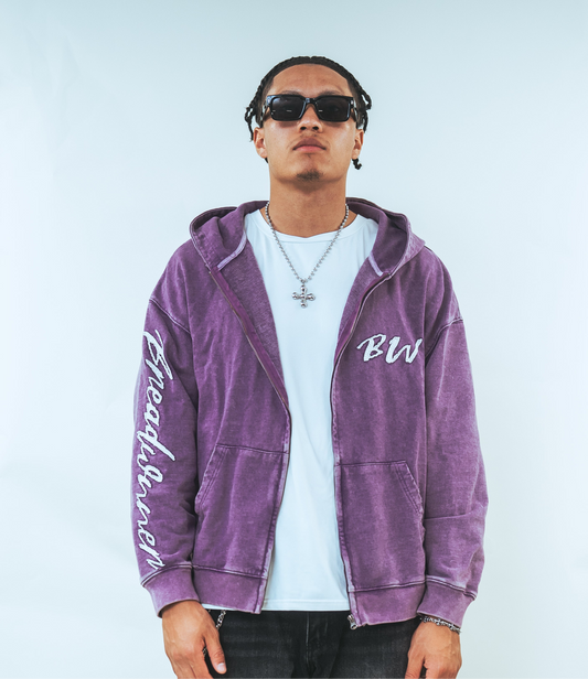 Pretty girls love breadwnners full zip hoodie purple